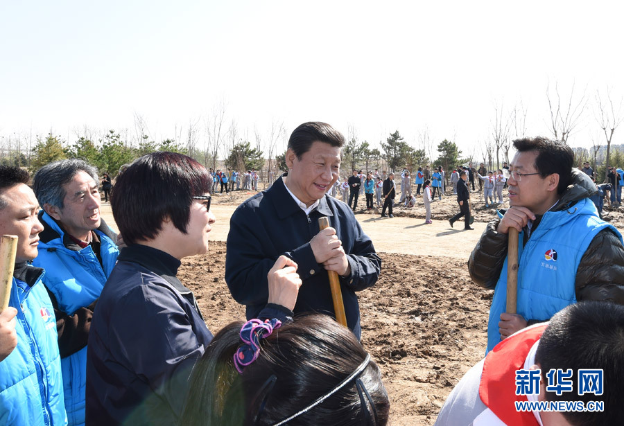 黨和國家領導人參加首都義務植樹活動