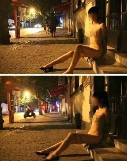 上海鬧市裸拍門(mén)照片尺度驚人，全裸無(wú)視路人挑逗驚呆網(wǎng)友