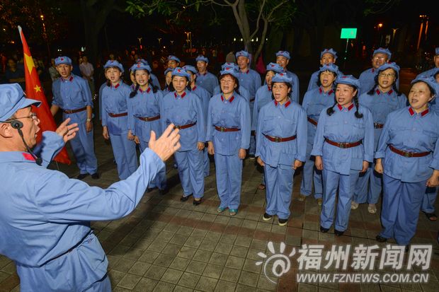 福州萬人唱響抗戰老歌　紀念抗日戰爭勝利70周年